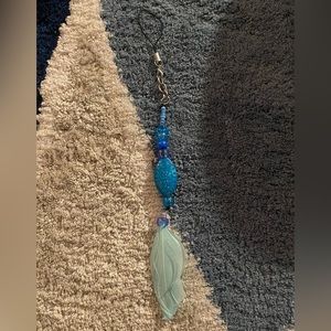 Blue hand made keychain